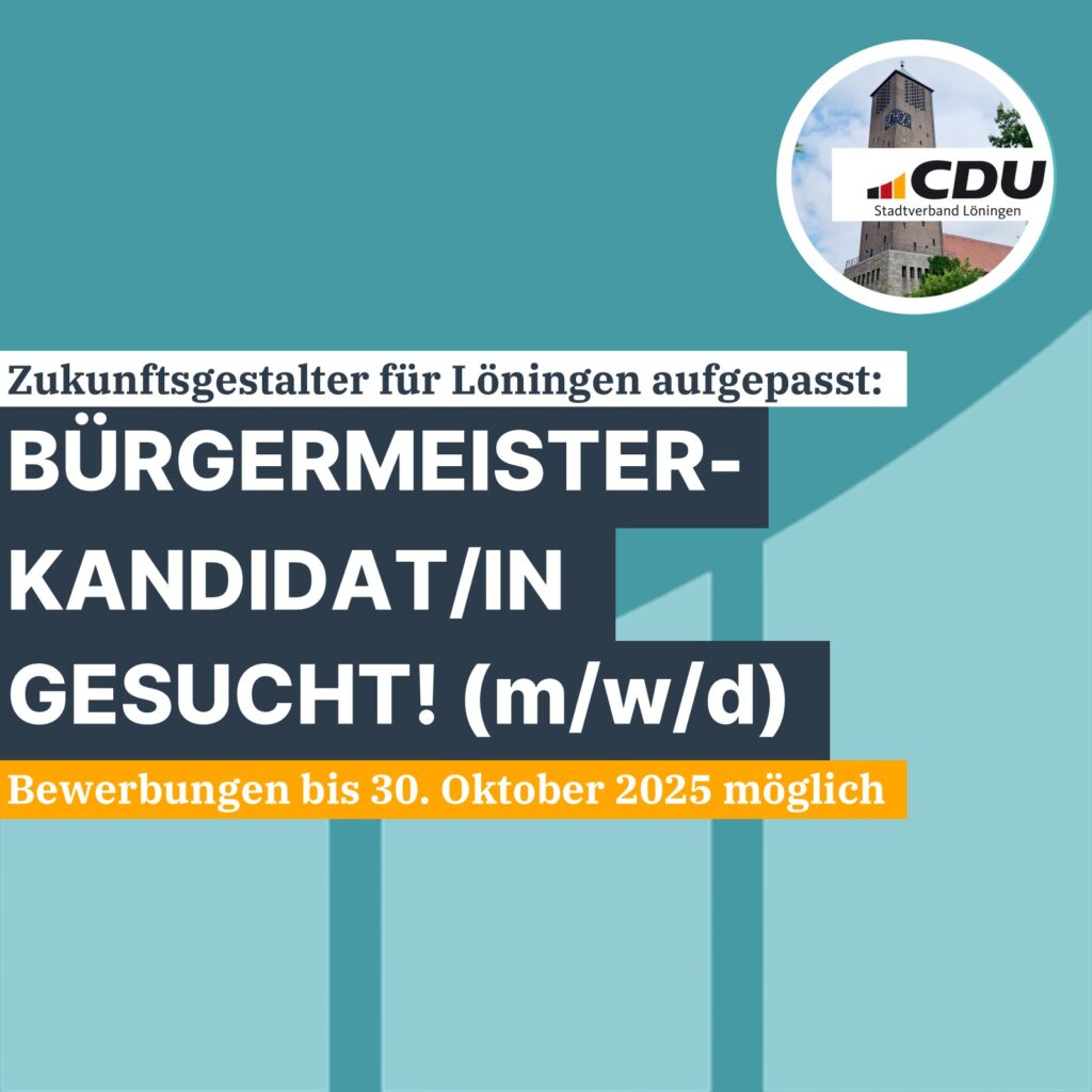 AUSSCHREIBUNG BÜRGERMEISTERKANDIDAT/IN
